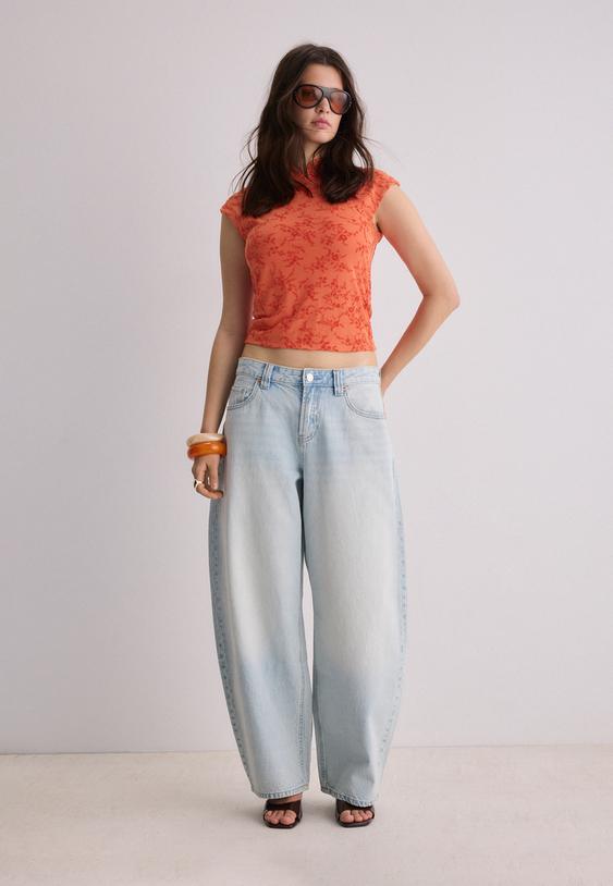 qipaostijl tshirt met flockprint