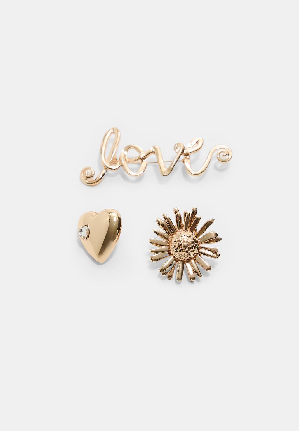 Set 3 pins combinados love