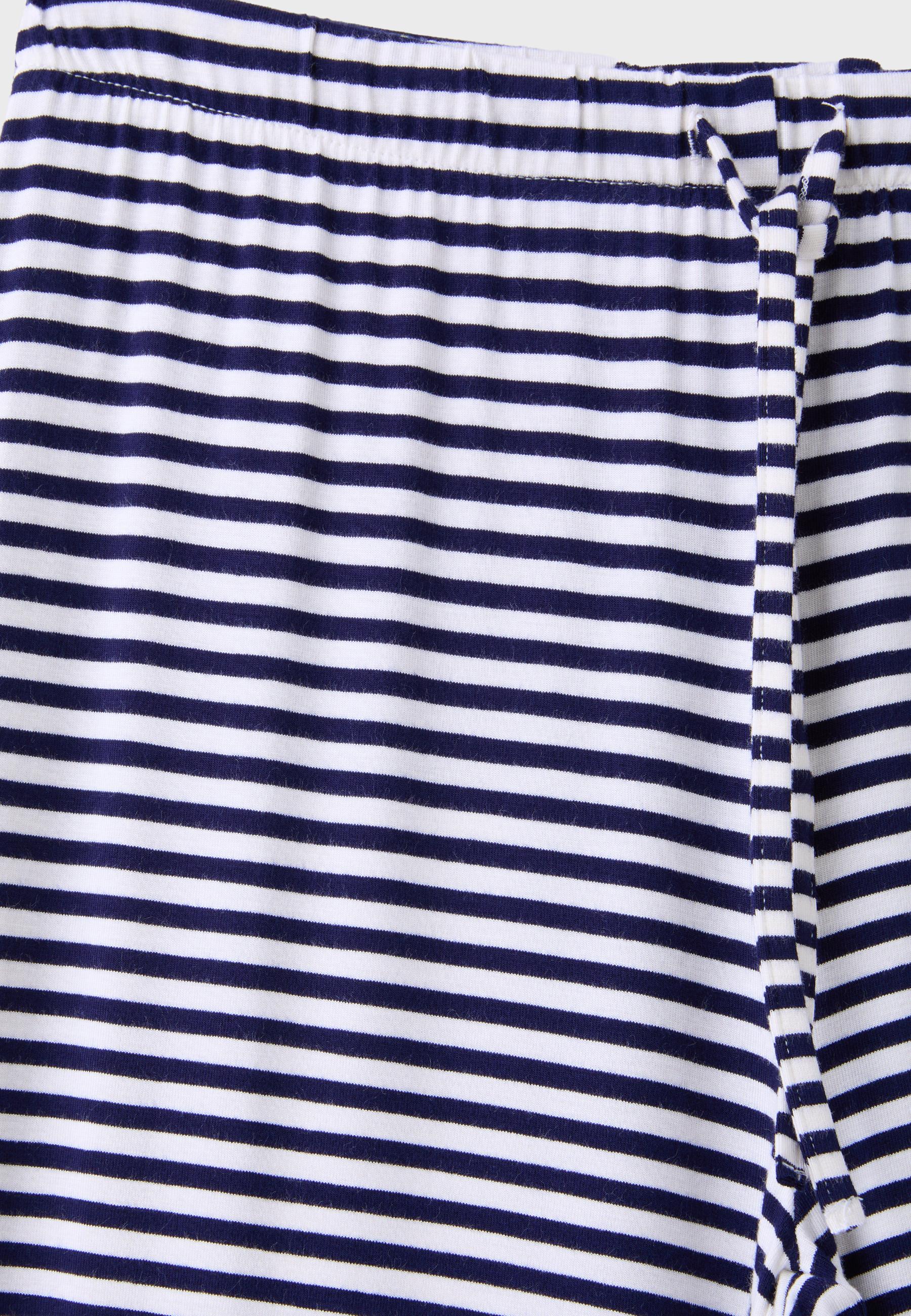 Striped slim-waist joggers — Dark blue