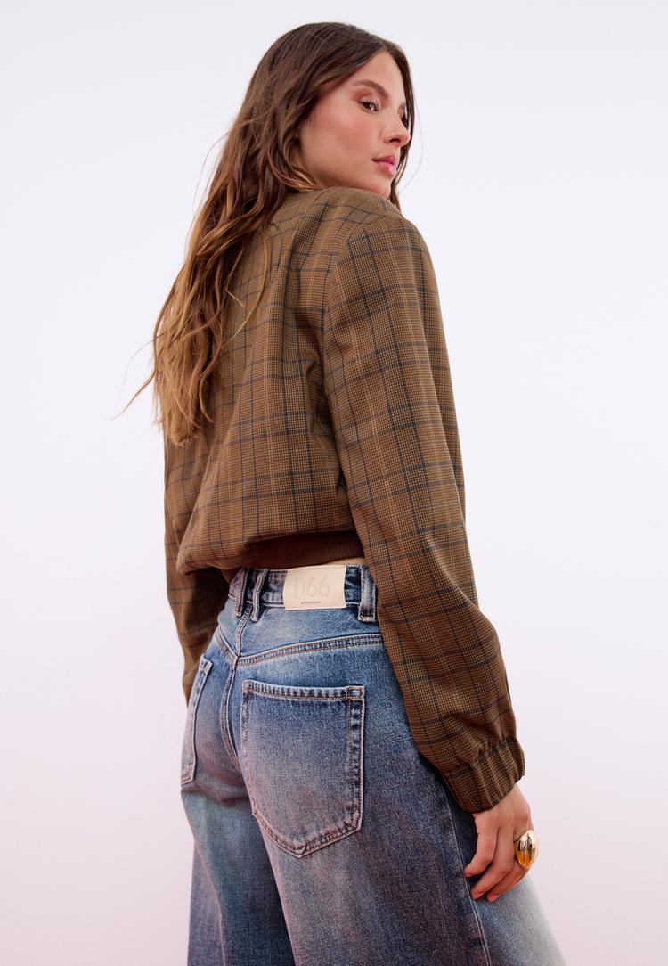 cazadora bomber cuadros