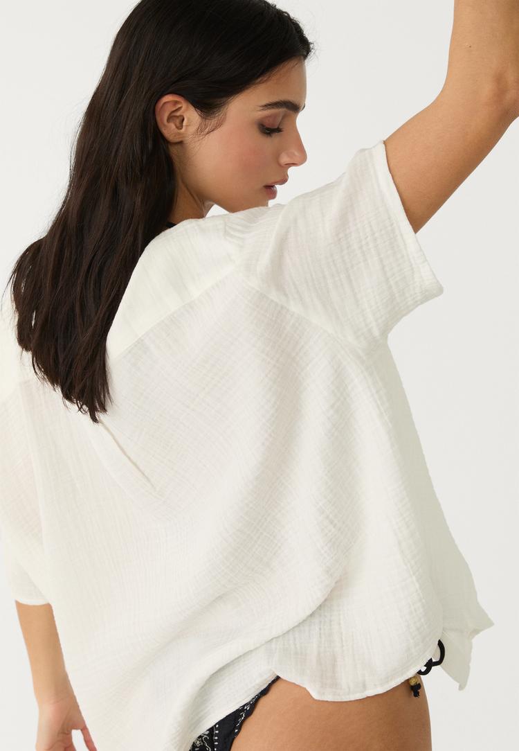 camisa fluida algodon