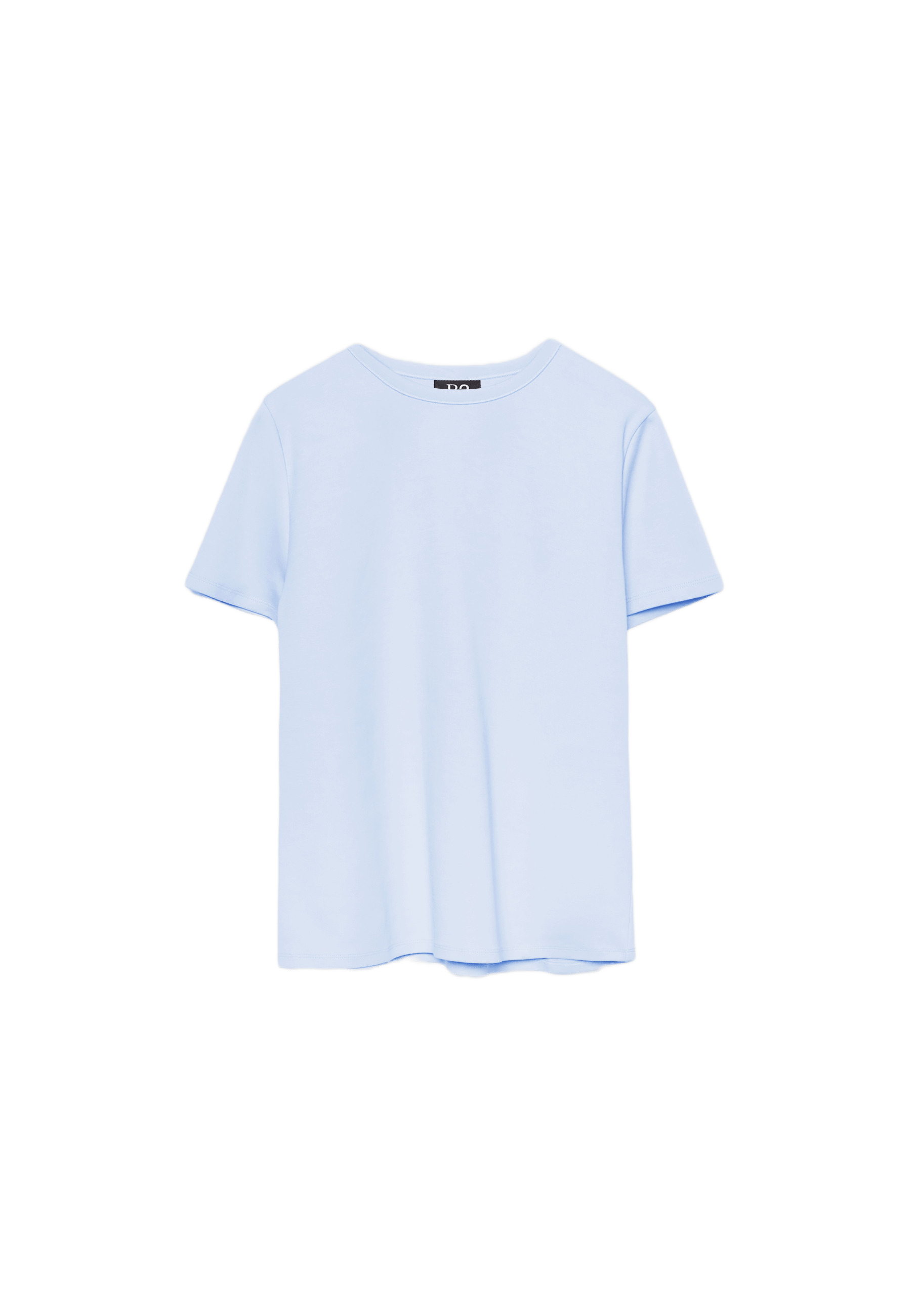 B02 Soft-touch regular basic T-shirt — Sky blue