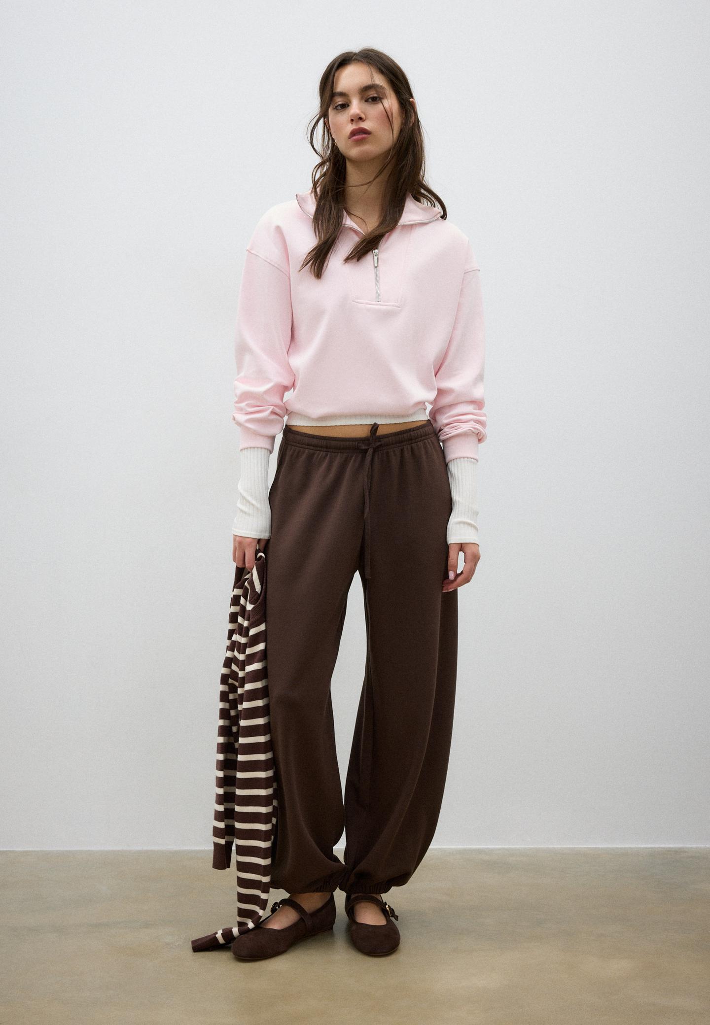Sweat Stradivarius Femme – Rose – Taille M – Mélange Polyester – Très Bon état