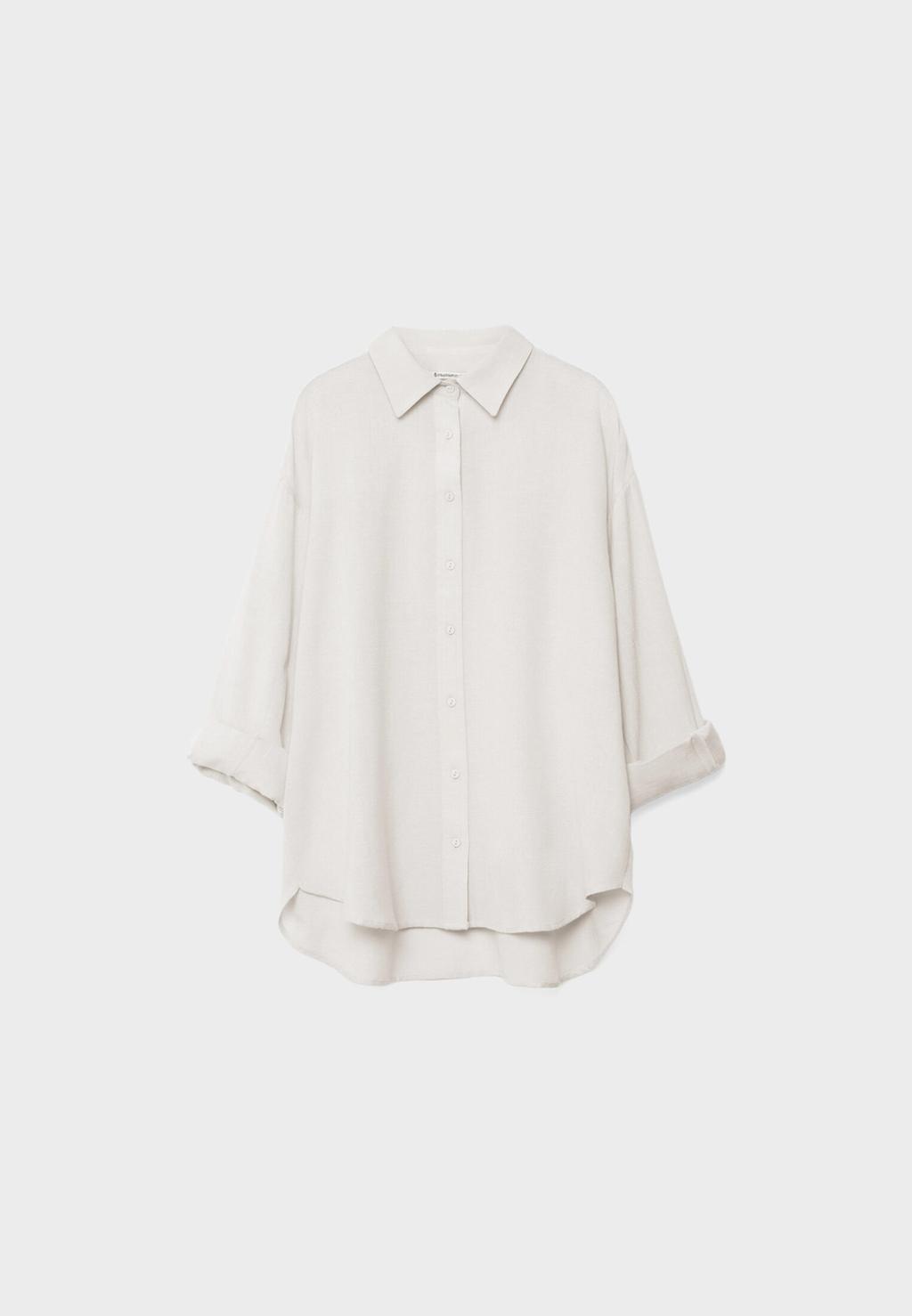 Camicia fluida con lino