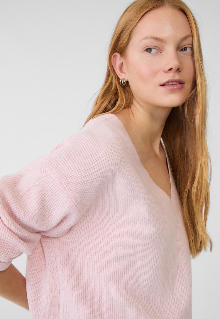 jersey cuello pico enfeltrado