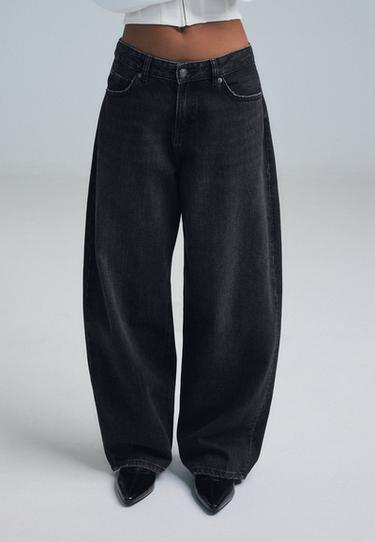 D80 Barrel fit jeans — BLACK DENIM WASH 3