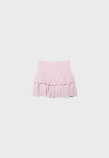 Ruffled mini skort — Pastel pink 7