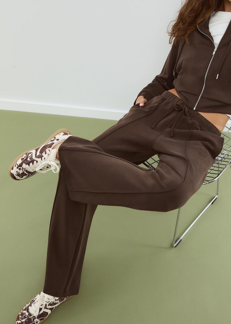pantalon wide leg pli marque toucher doux