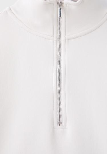 B10 Zip-up sweatshirt with lapel collar — Vanilla 9