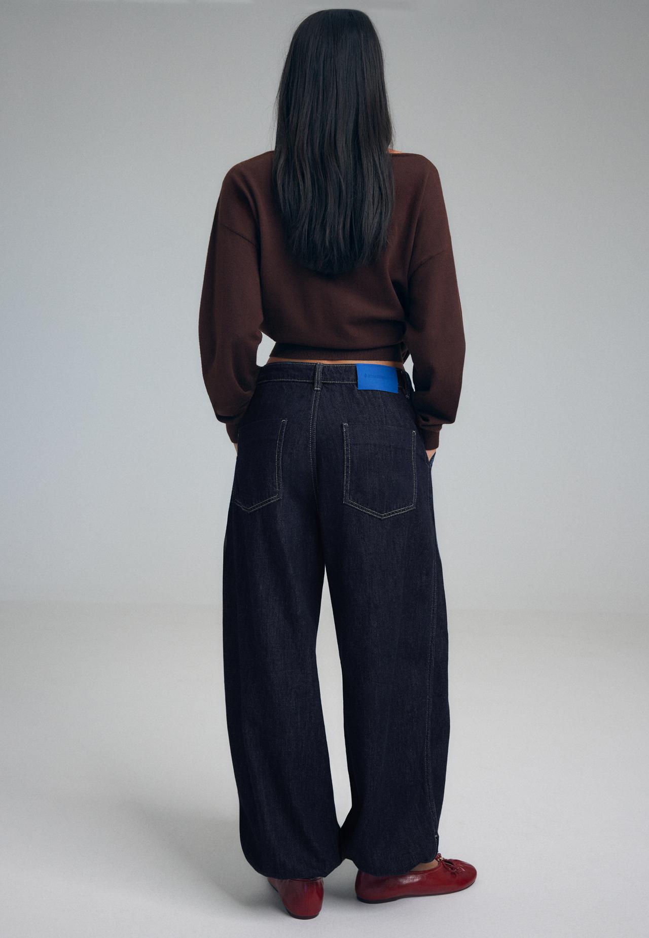 D72 sarouel trousers — RINSE BLUE DENIM