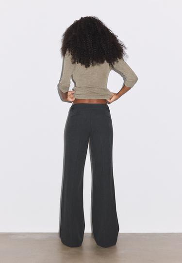 Low-rise straight smart trousers — Dark grey 5