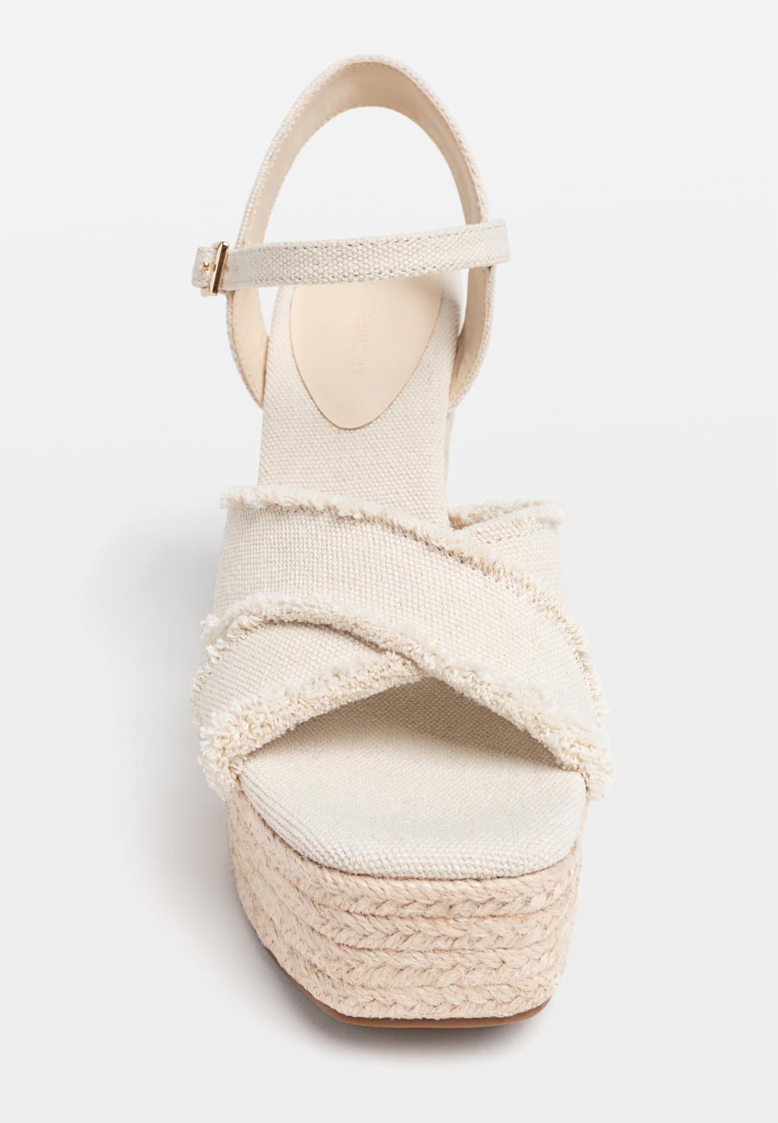 Talons Compensés Sandales CompensÃ©es Ã Nouer Sandales Compensées - Main Image