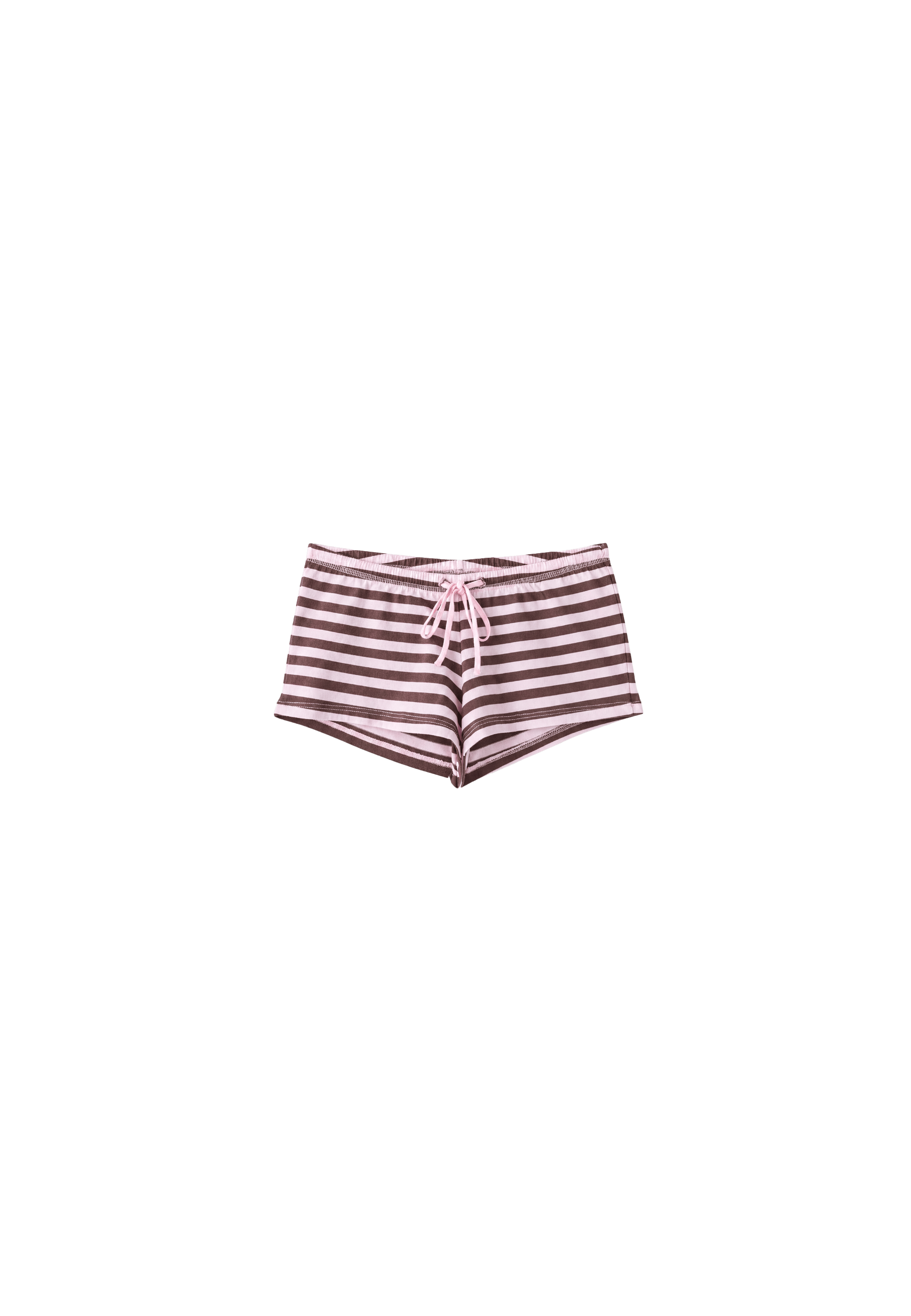 Striped mini shorts — Pale pink