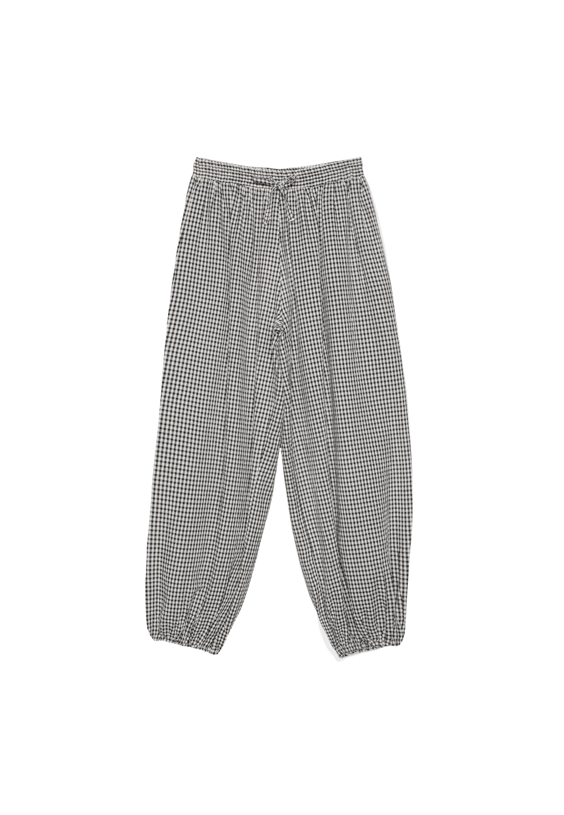 Kareli balon pantolon