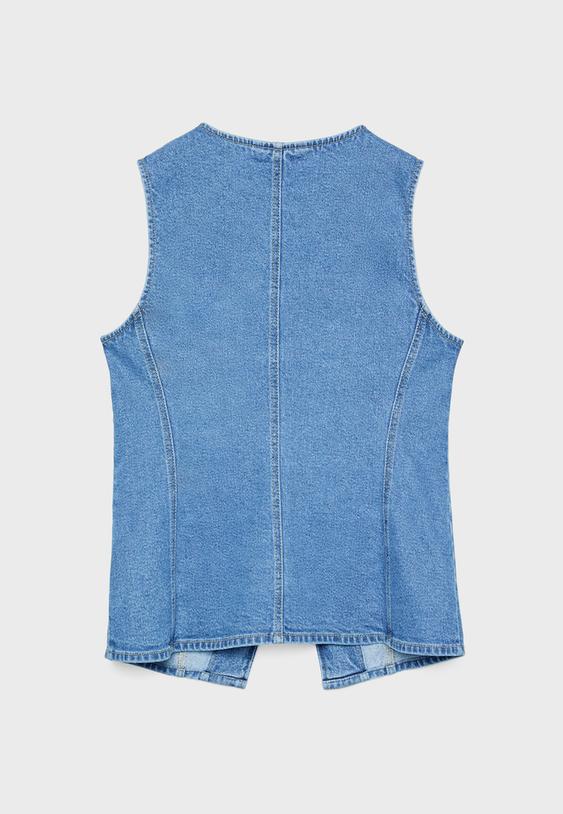 Düğmeli denim top