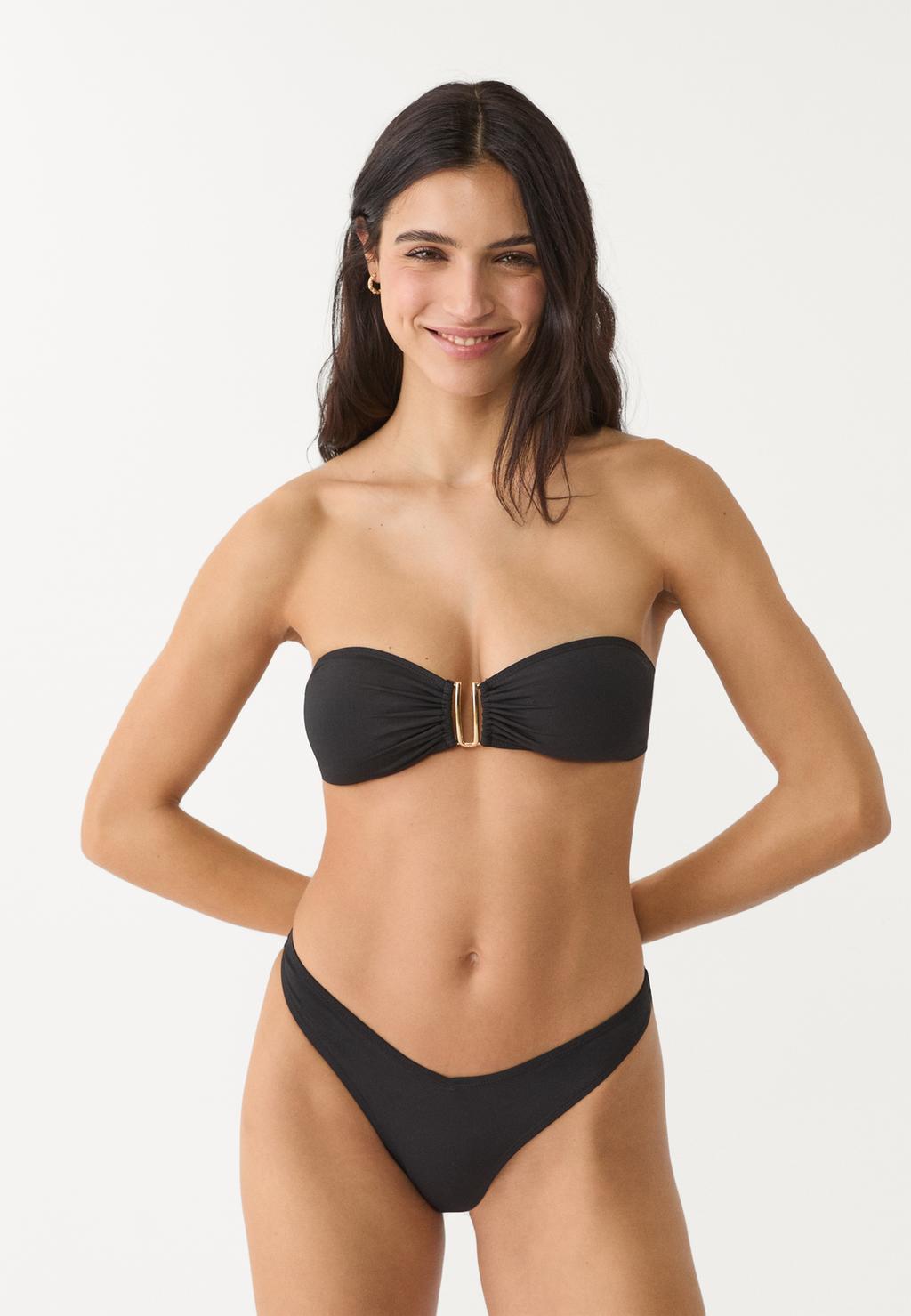 V-neck Brazilian bikini bottoms