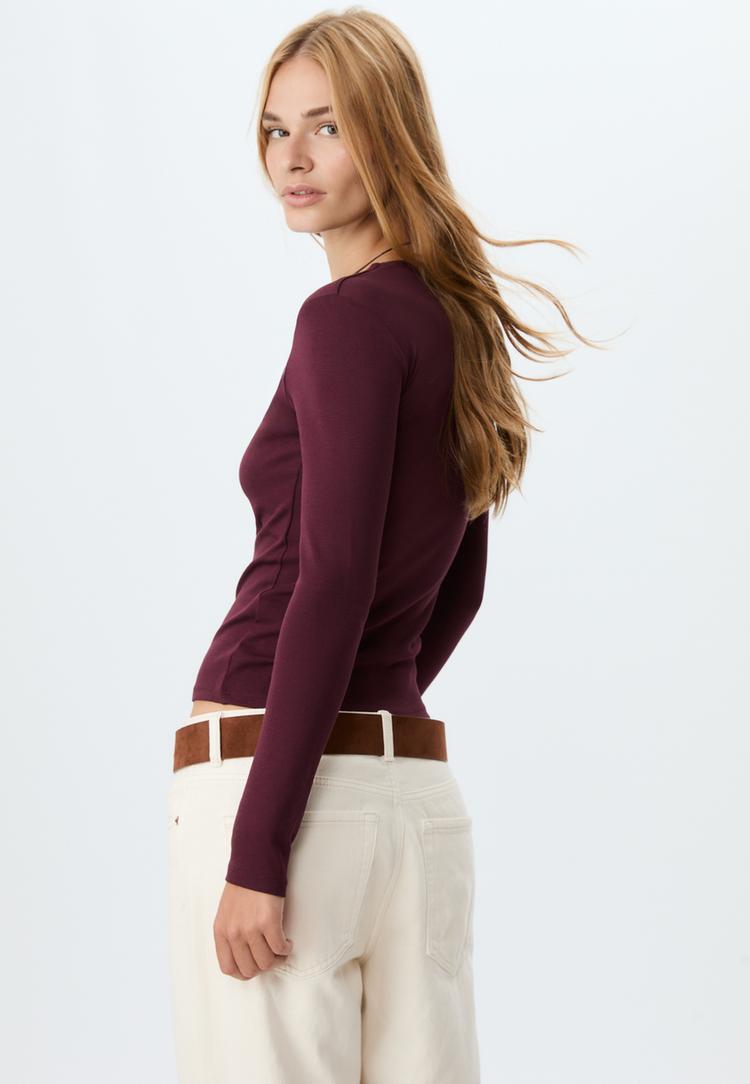 t shirt basique a manches longues