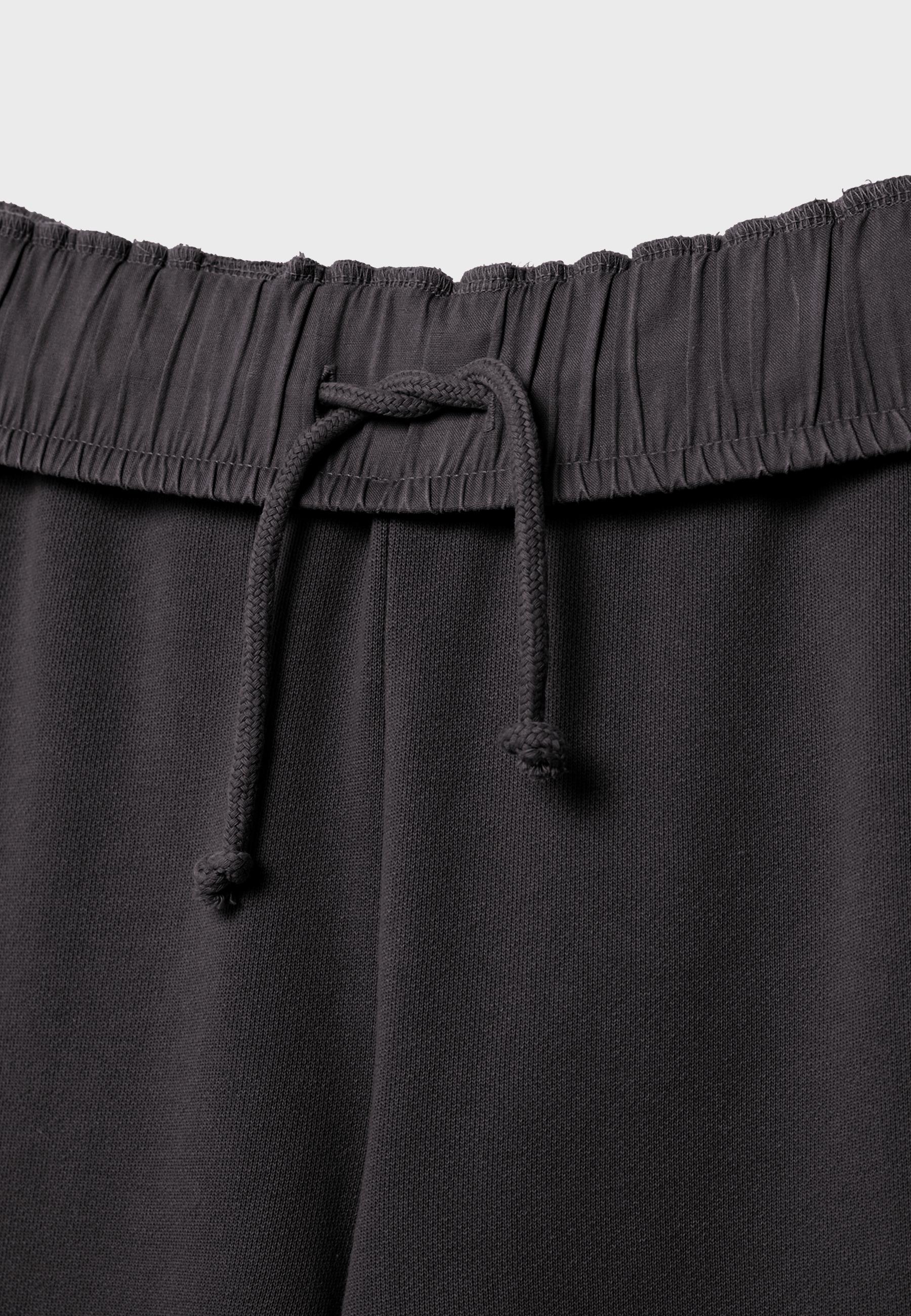 Washed effect straight-leg jogger trousers — Dark grey