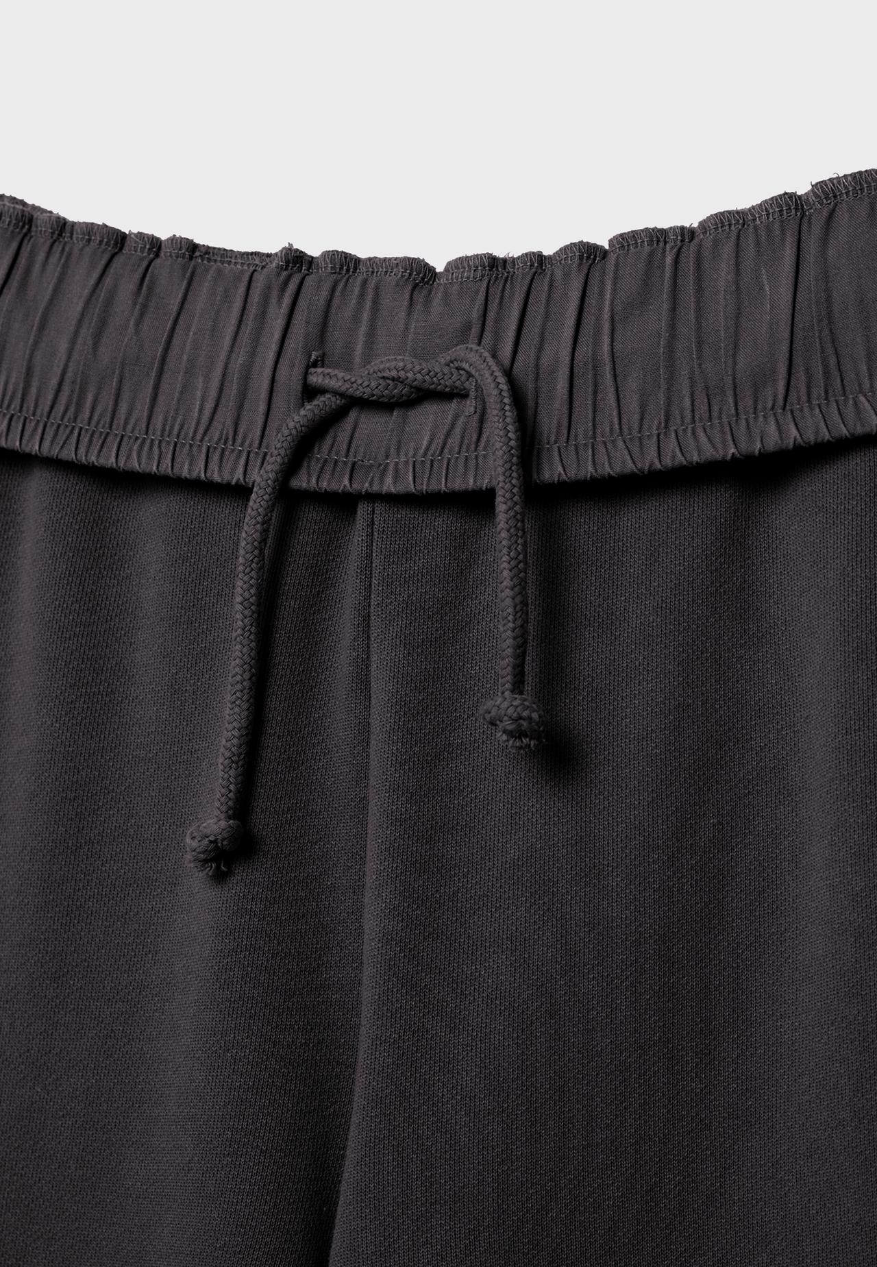 Washed-effect straight jogger trousers — Dark grey
