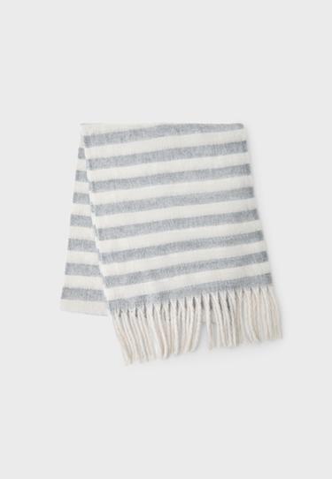 Striped scarf — Grey 1