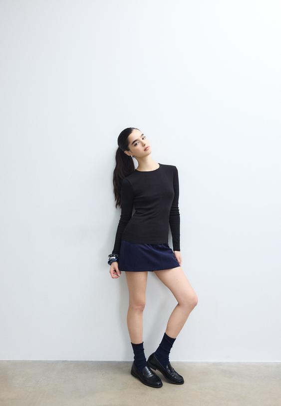 t shirt basic a maniche lunghe