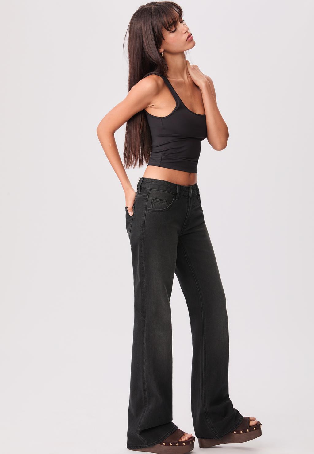 Jean flare taille basse