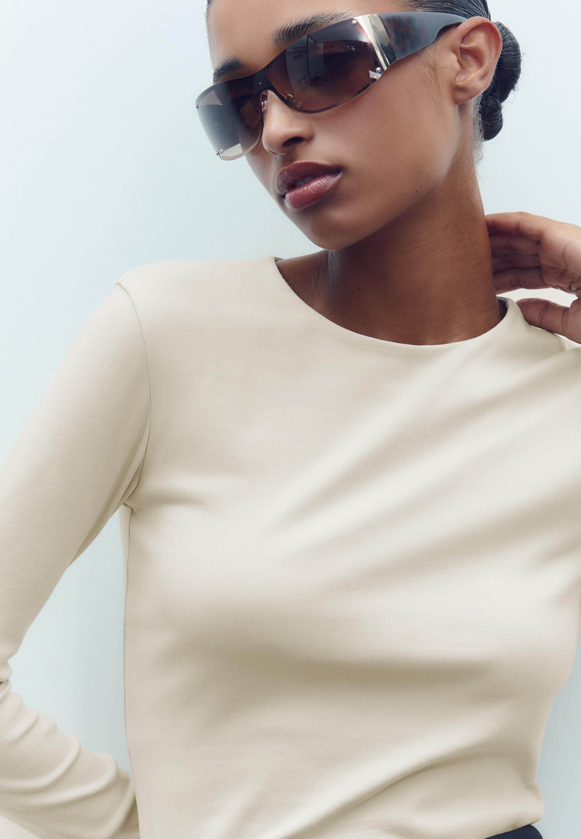 Basic long sleeve T-shirt — Stone
