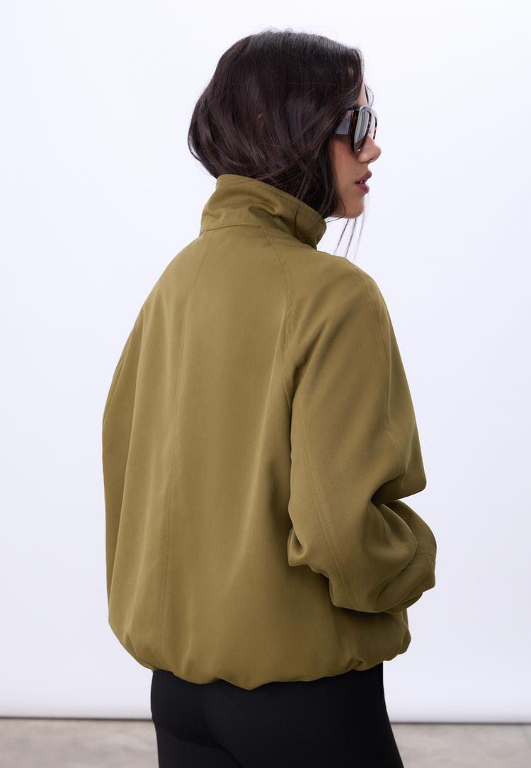 loose fitting bomber jacket