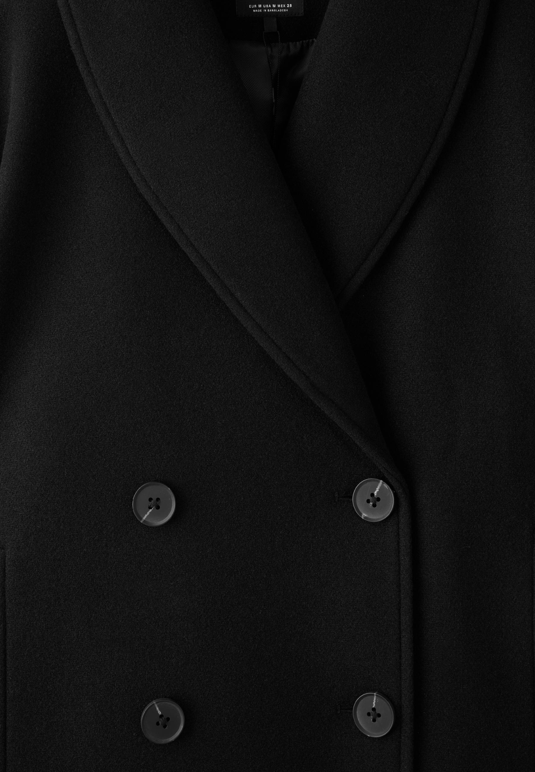 Shawl neck short coat — Black