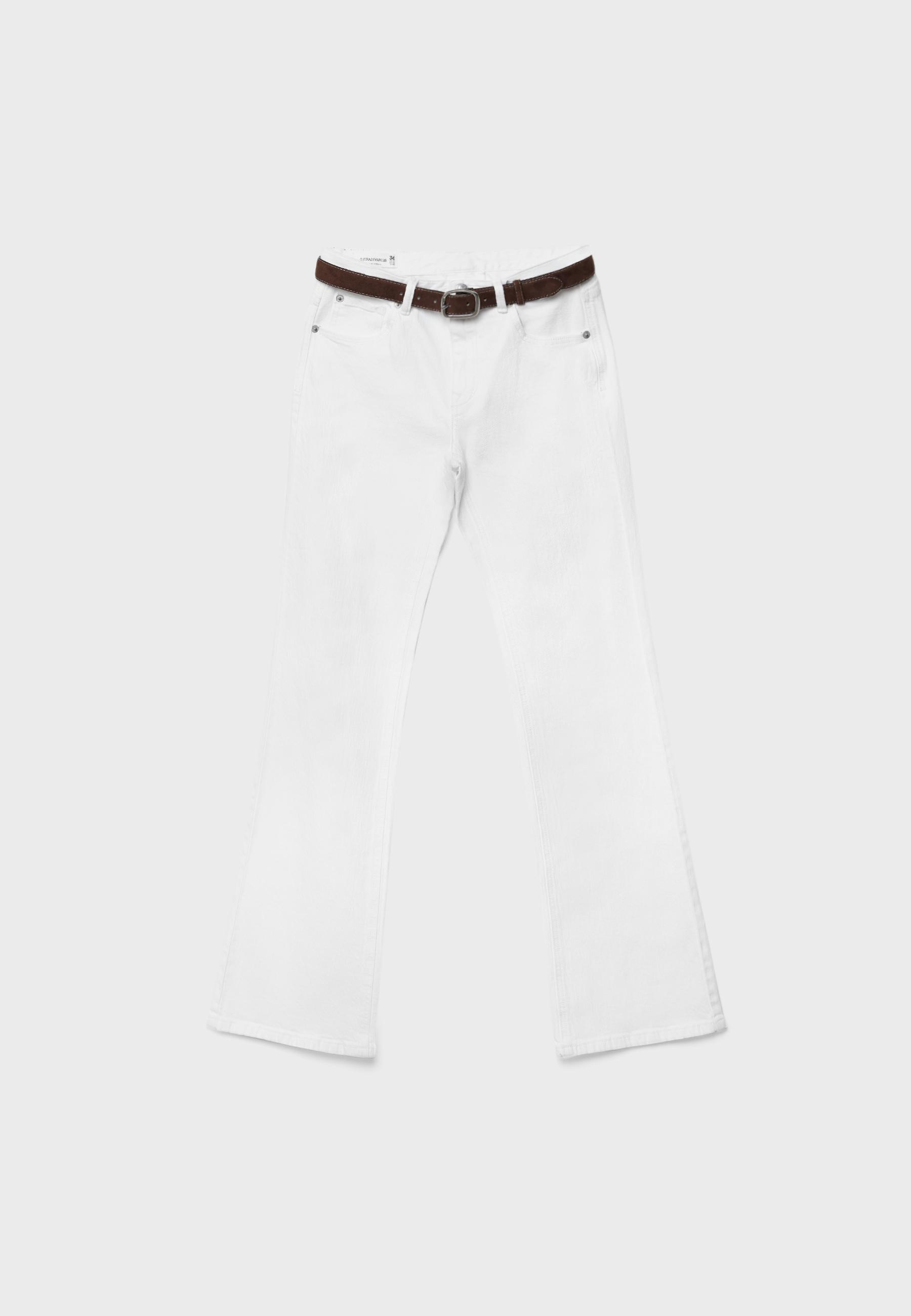 D68 kemerli bootcut jean - Görsel 6