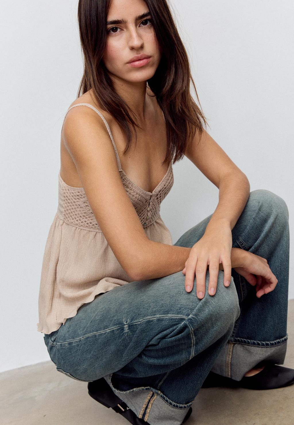 Häkeloberteil mit Volants