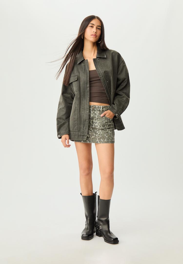 veste enduite oversize
