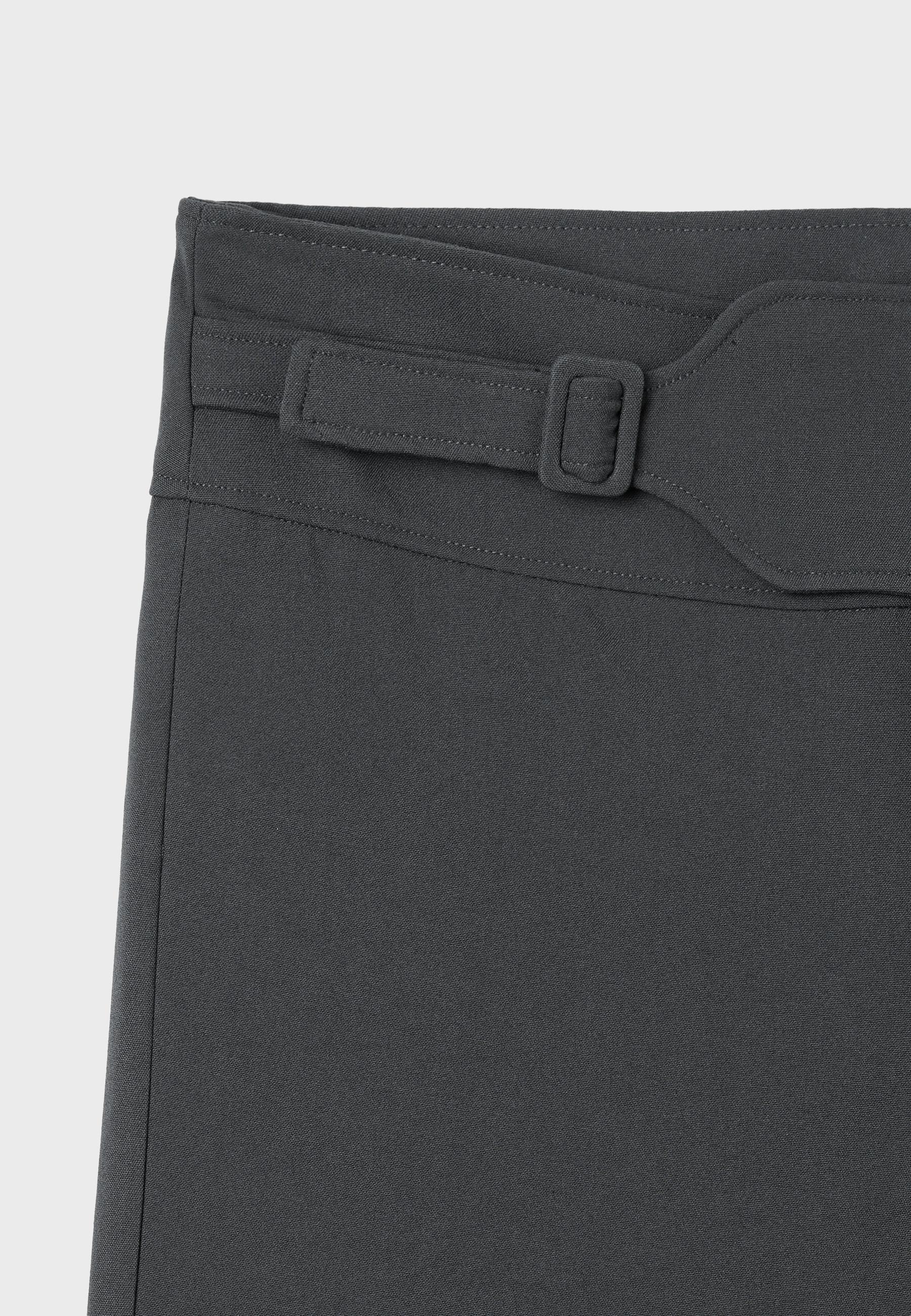 Stradivarius Toka detaylı straight fit pantolon görsel 3