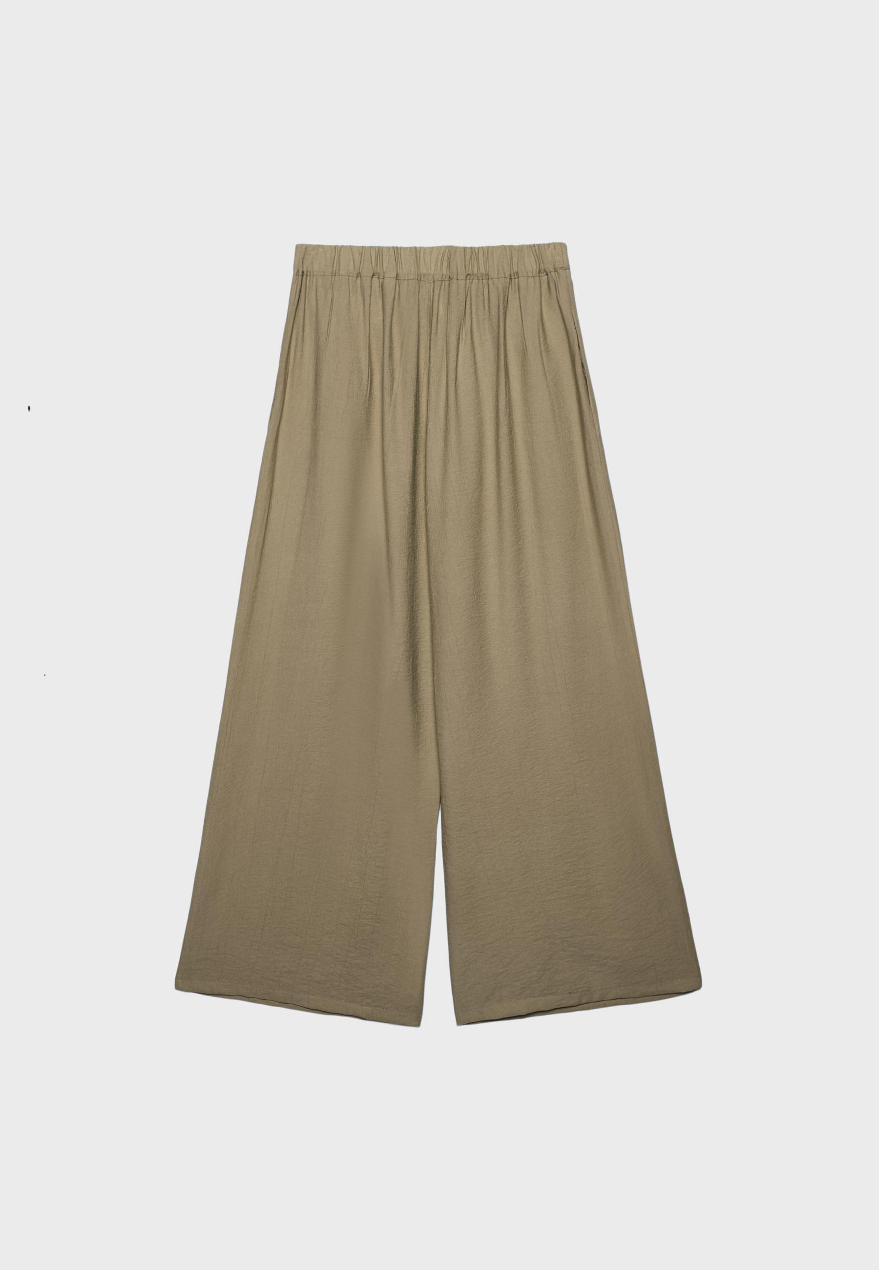 Darted palazzo trousers — Brown