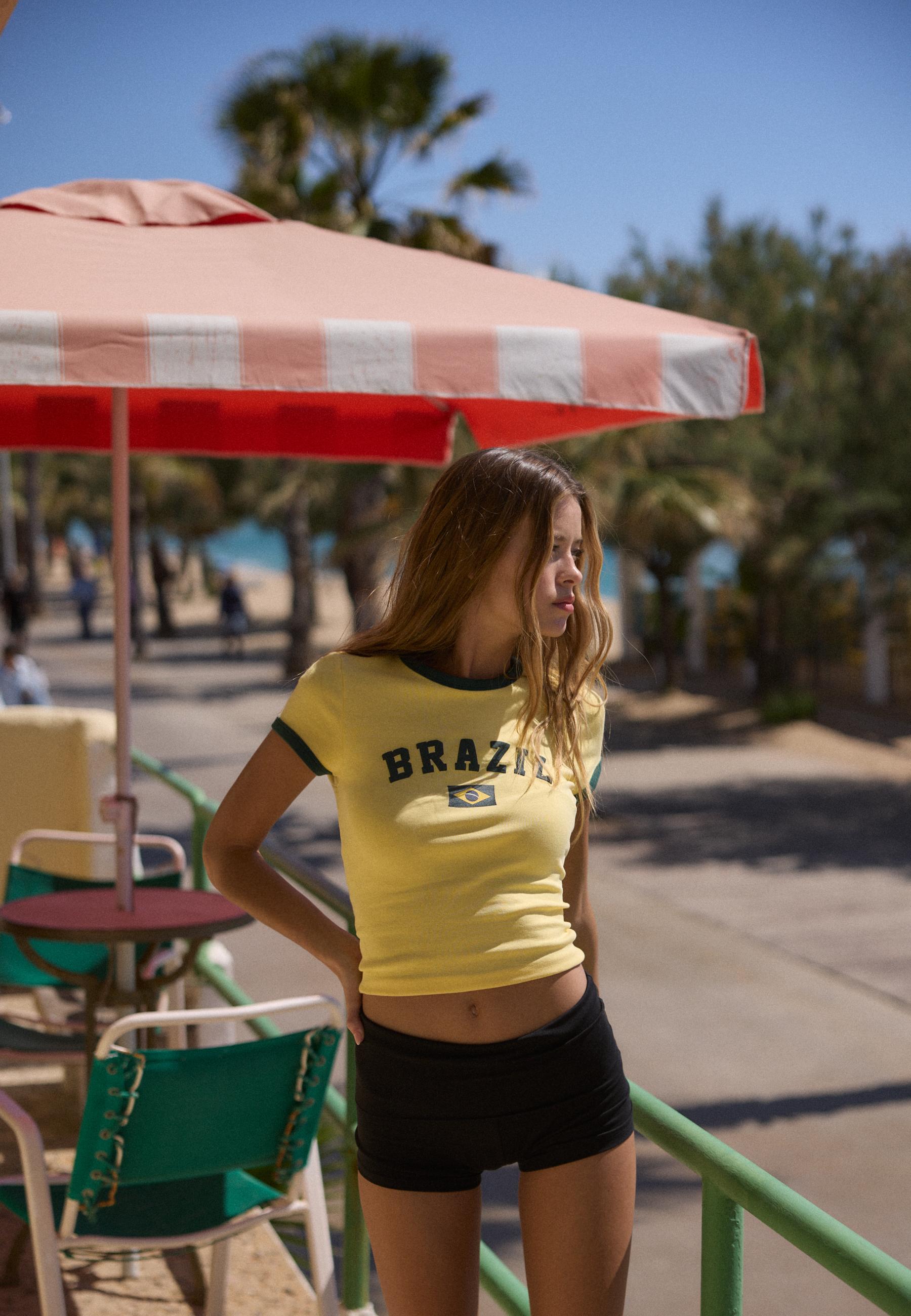 Baskılı kısa kollu t-shirt - Görsel 4