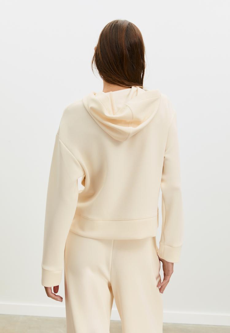 sudadera capucha tacto suave botones