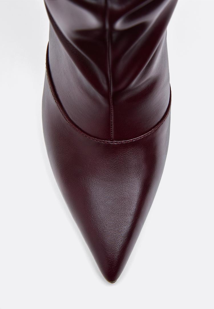 botas tacon slouchy efecto piel