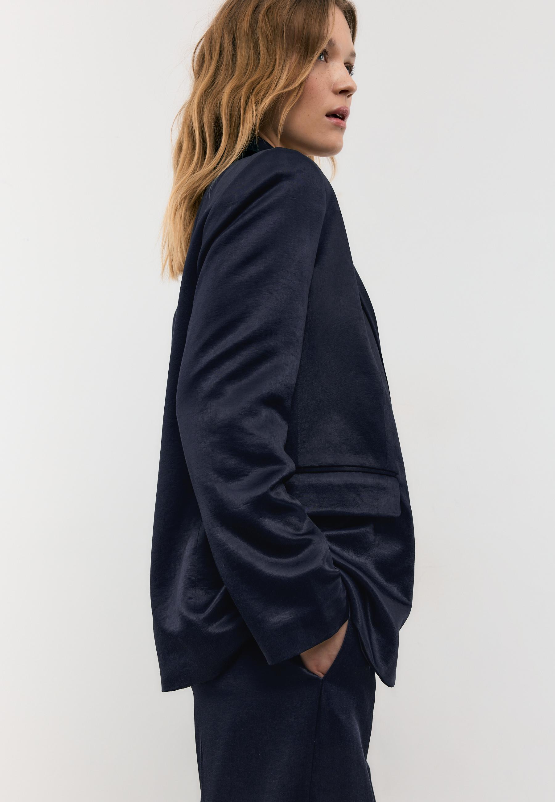 Satin blazer — Dark blue