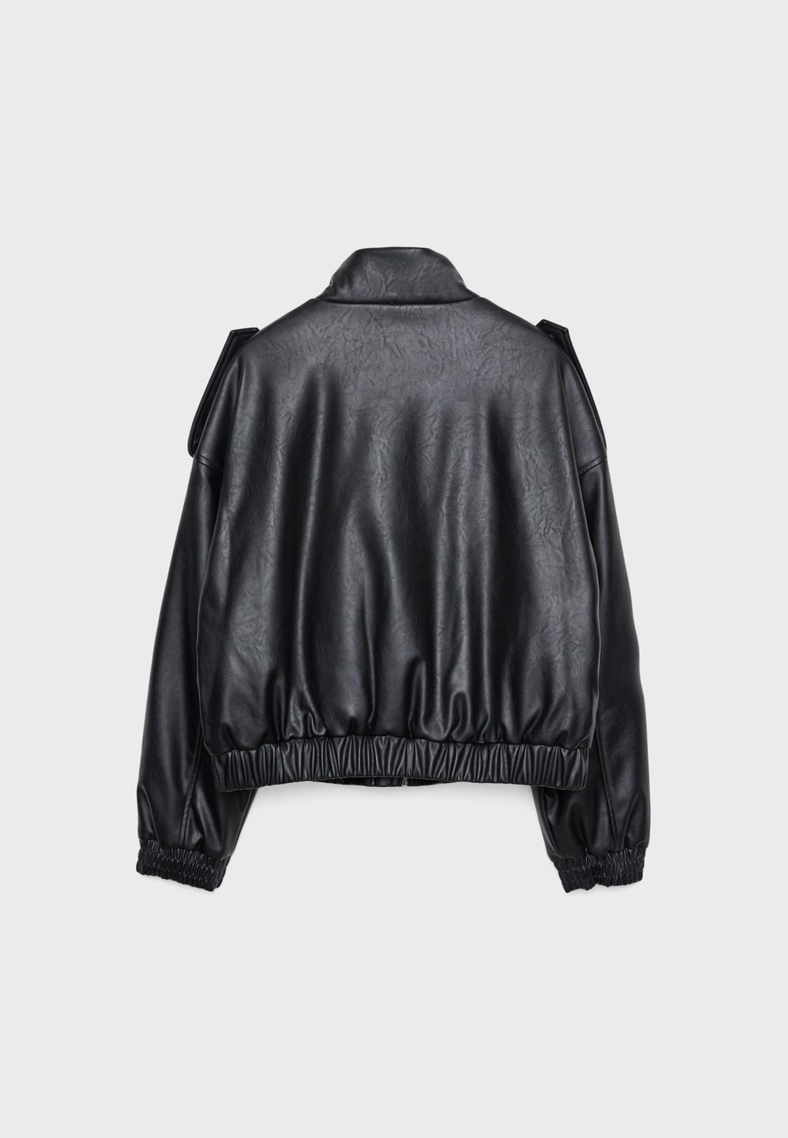 Piel Chaqueta Combinada Brillos Zara Chaqueta De Mezclilla De