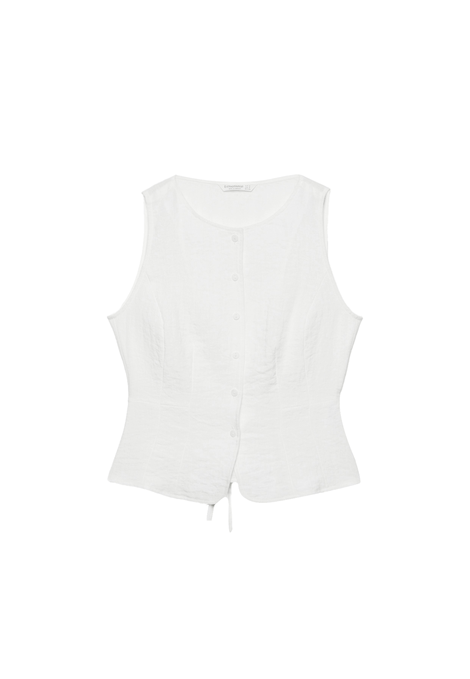 Buttoned waistcoat — Ecru