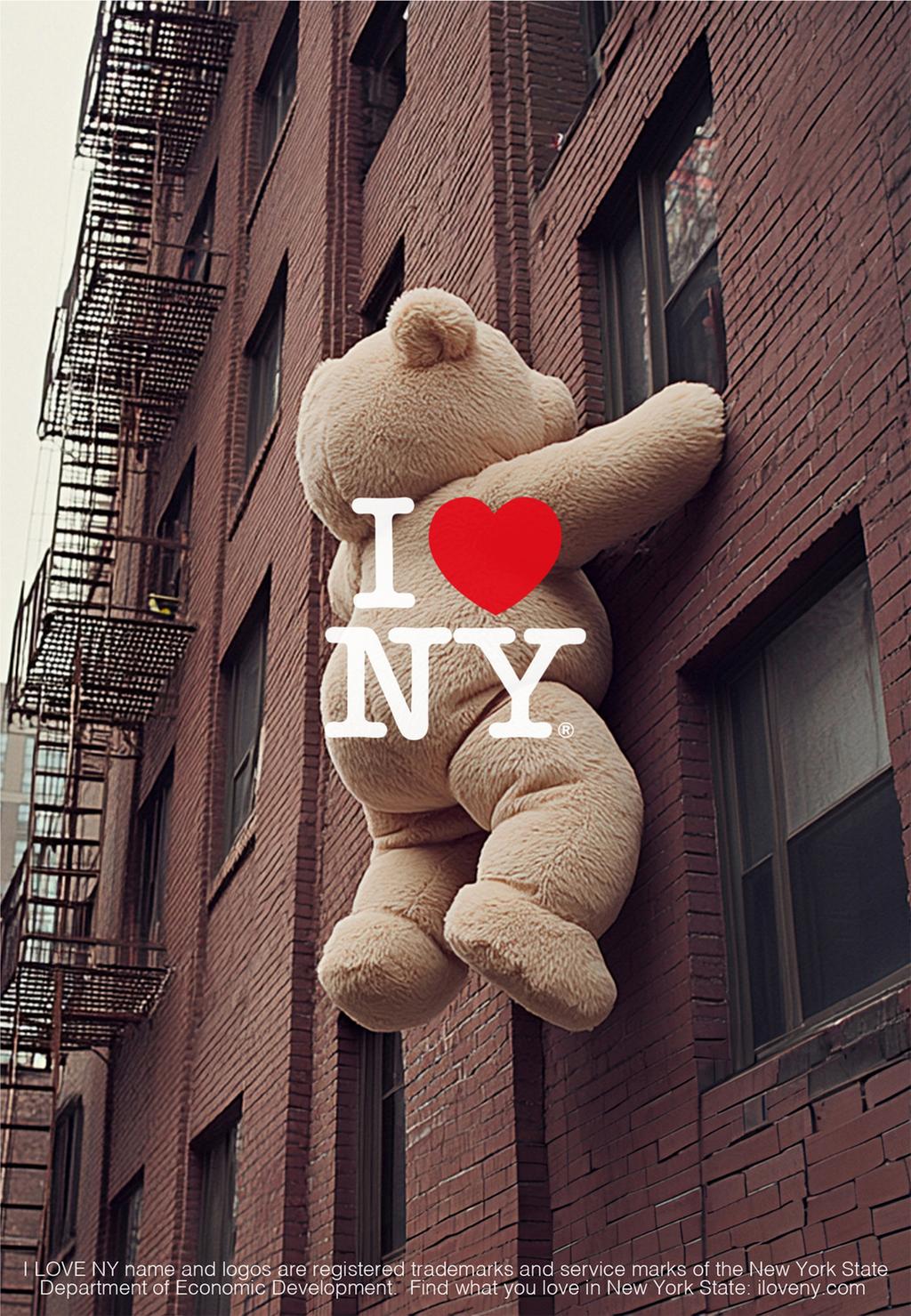 Porte-clés charm ours I Love NY