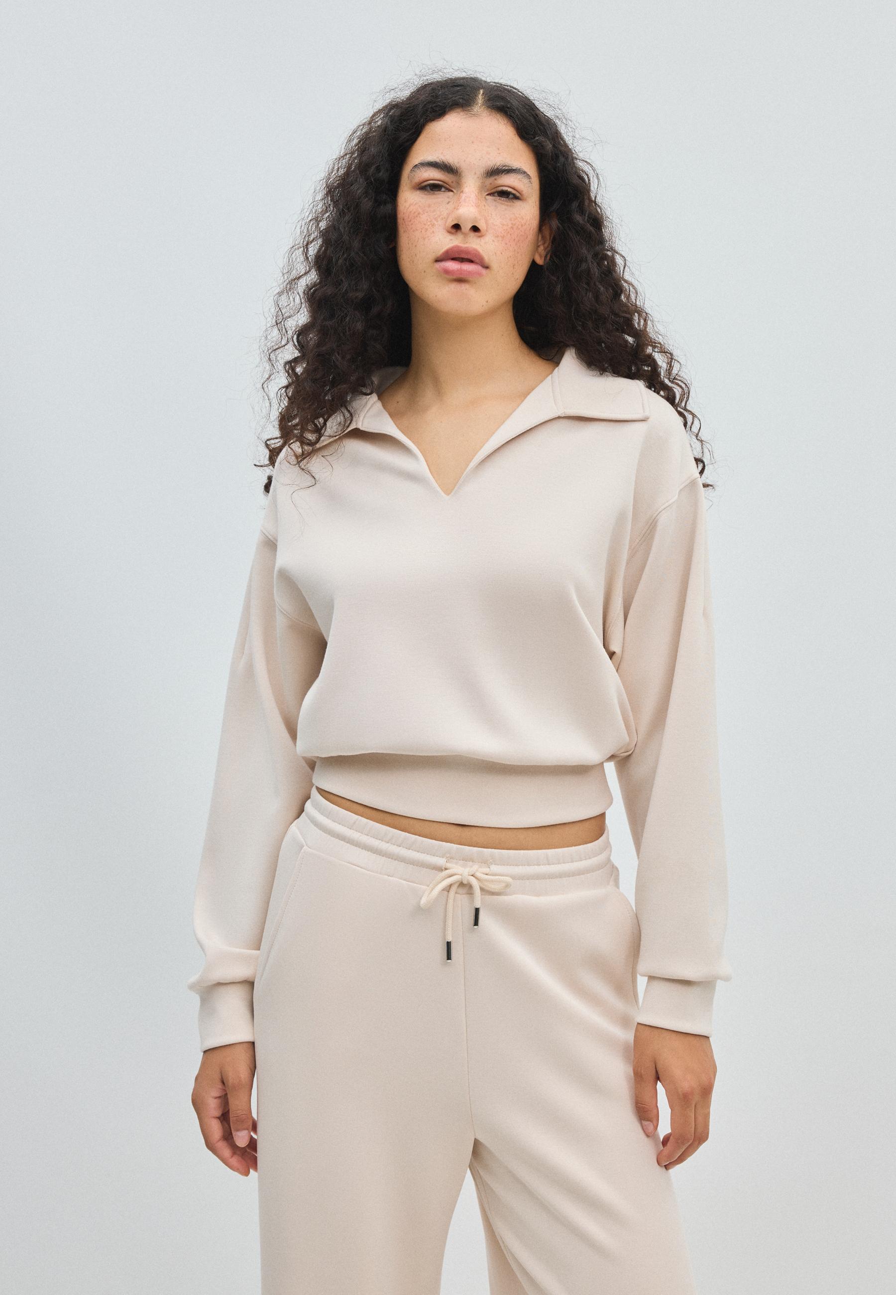 Soft-touch sweatshirt — Stone