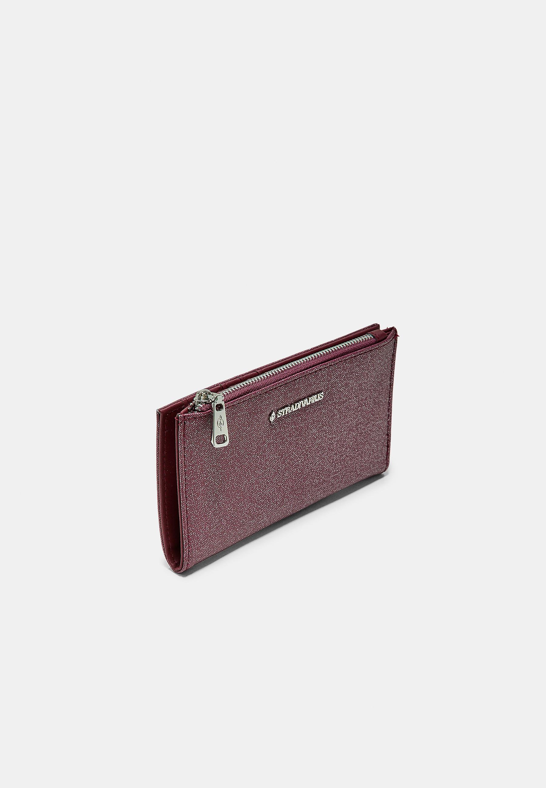 Basic zip-up purse — Burgundy