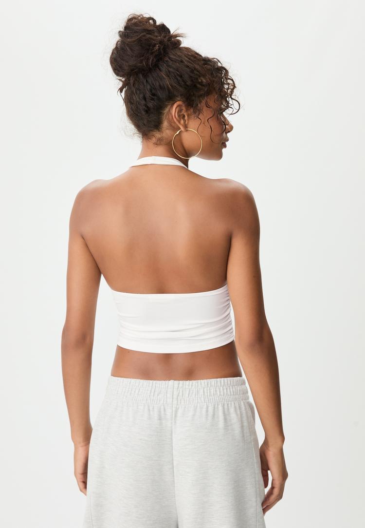 camiseta halter frunce