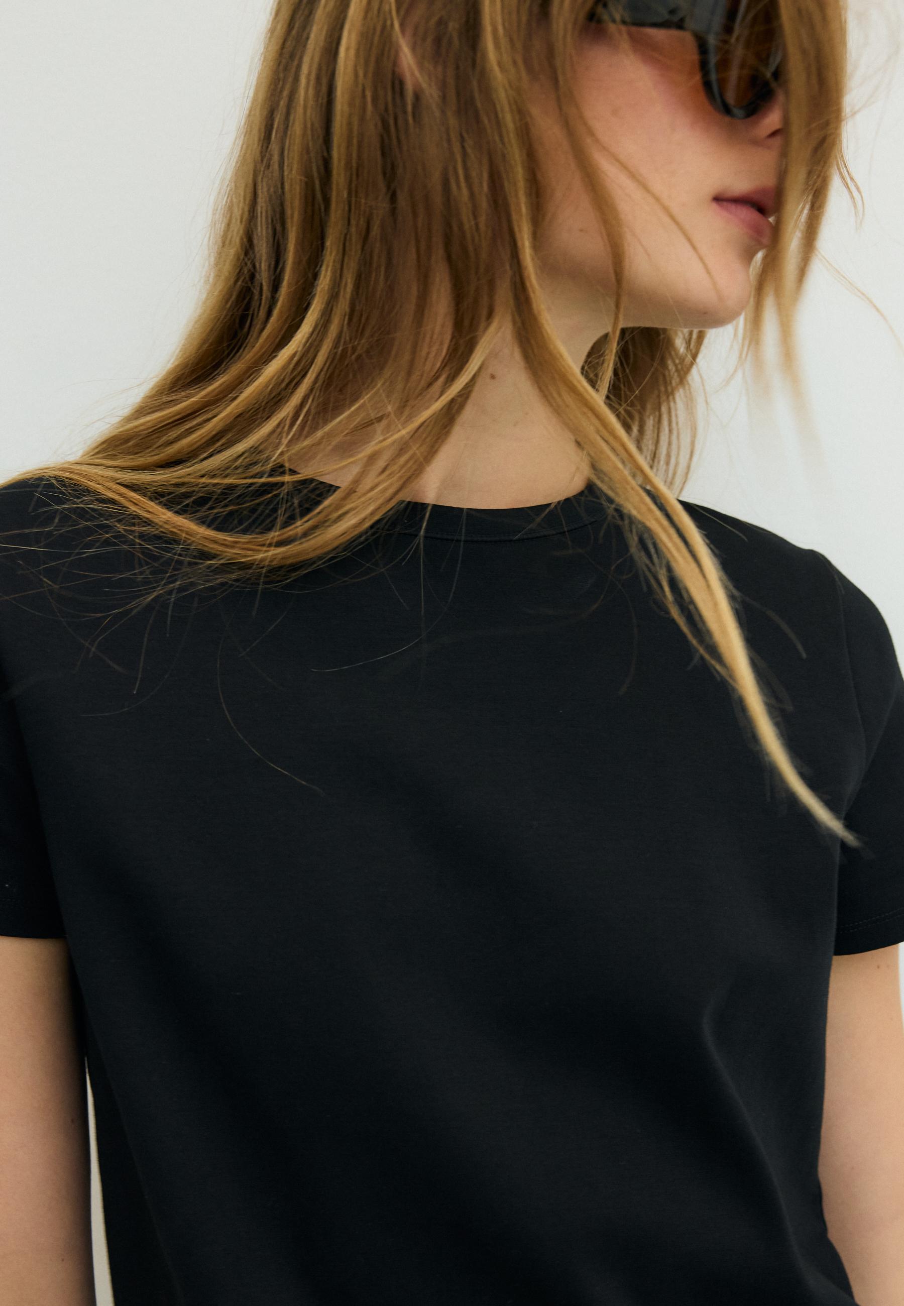B02 Soft-touch regular basic T-shirt — Black