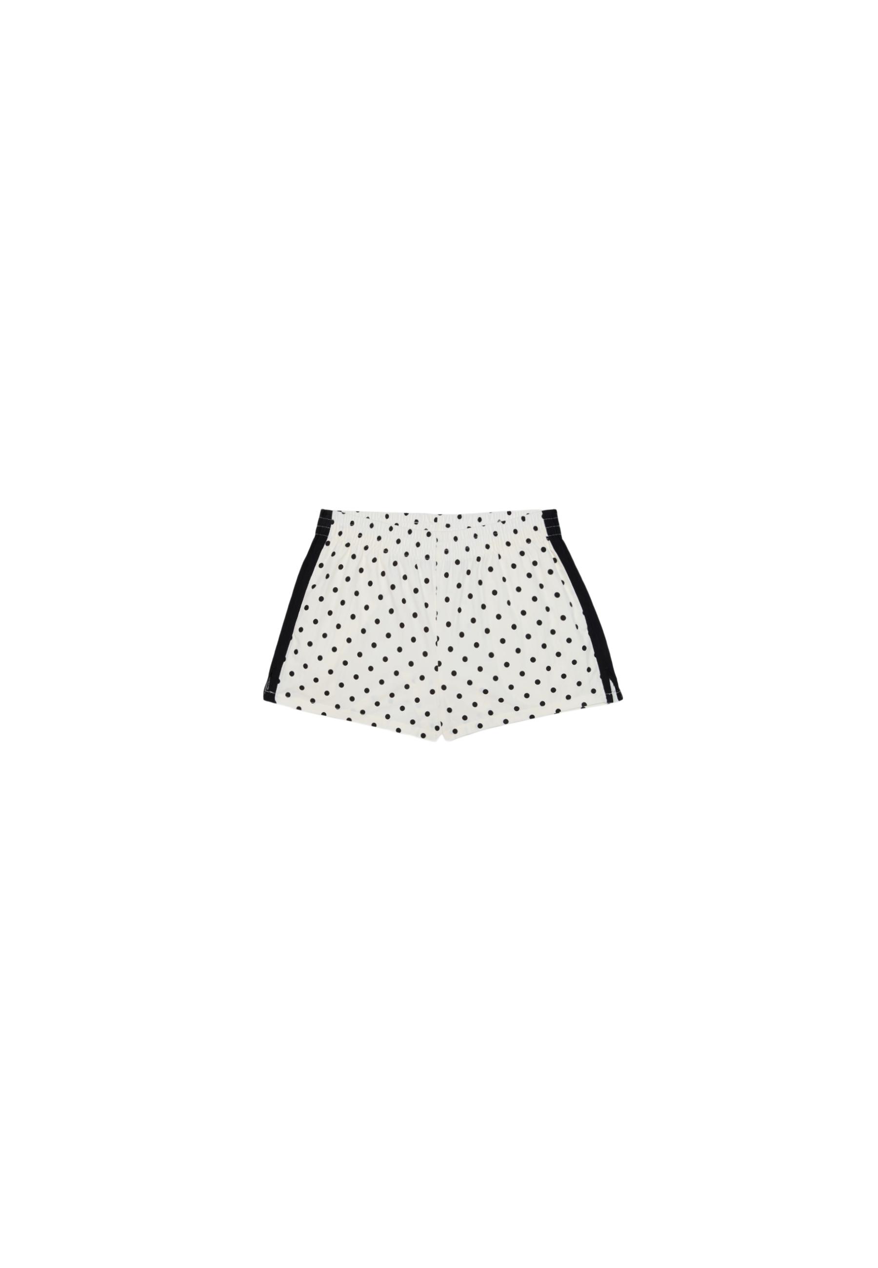 Technical polka dot shorts — Ecru
