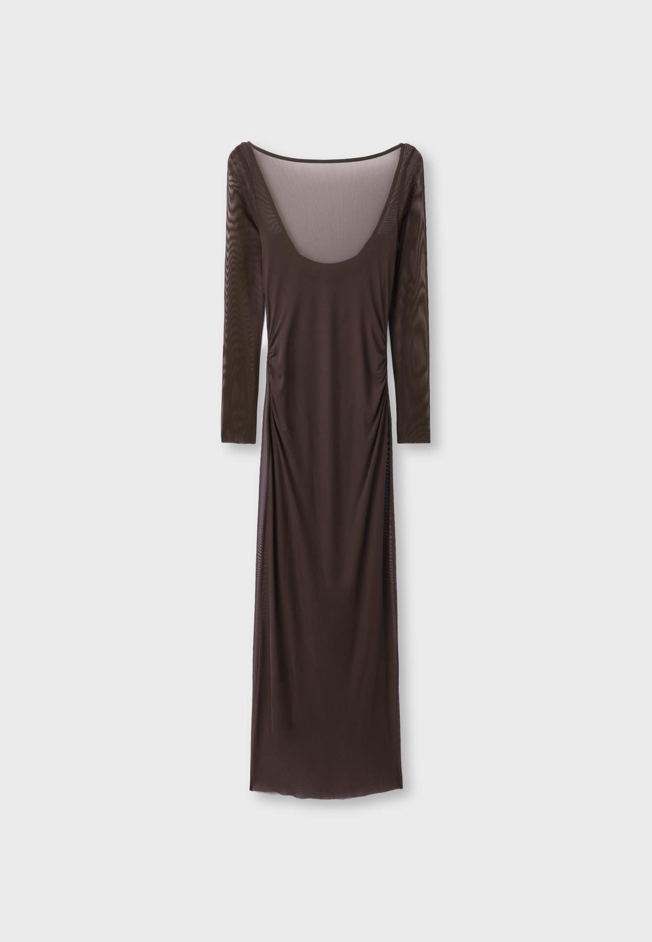 Open back midi dress — Brown