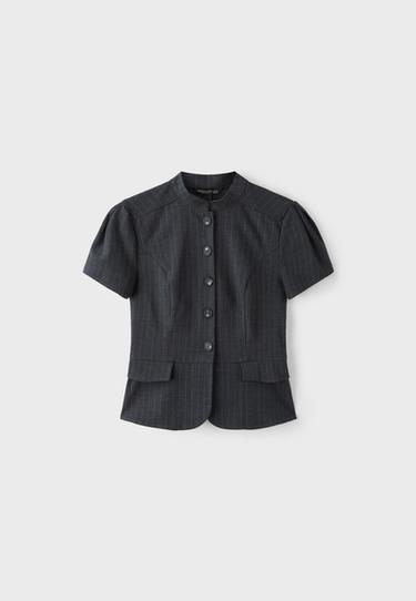 Fitted short sleeve shirt — Dark grey 7