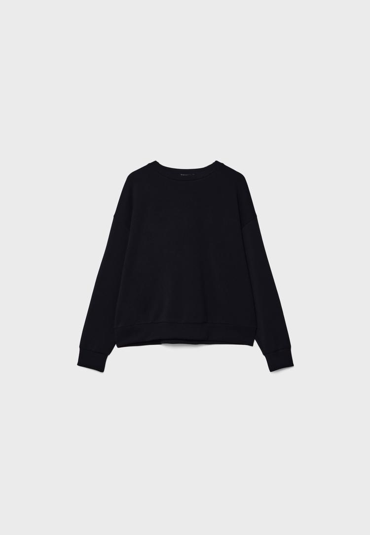 Yumuşak dokulu basic sweatshirt_2