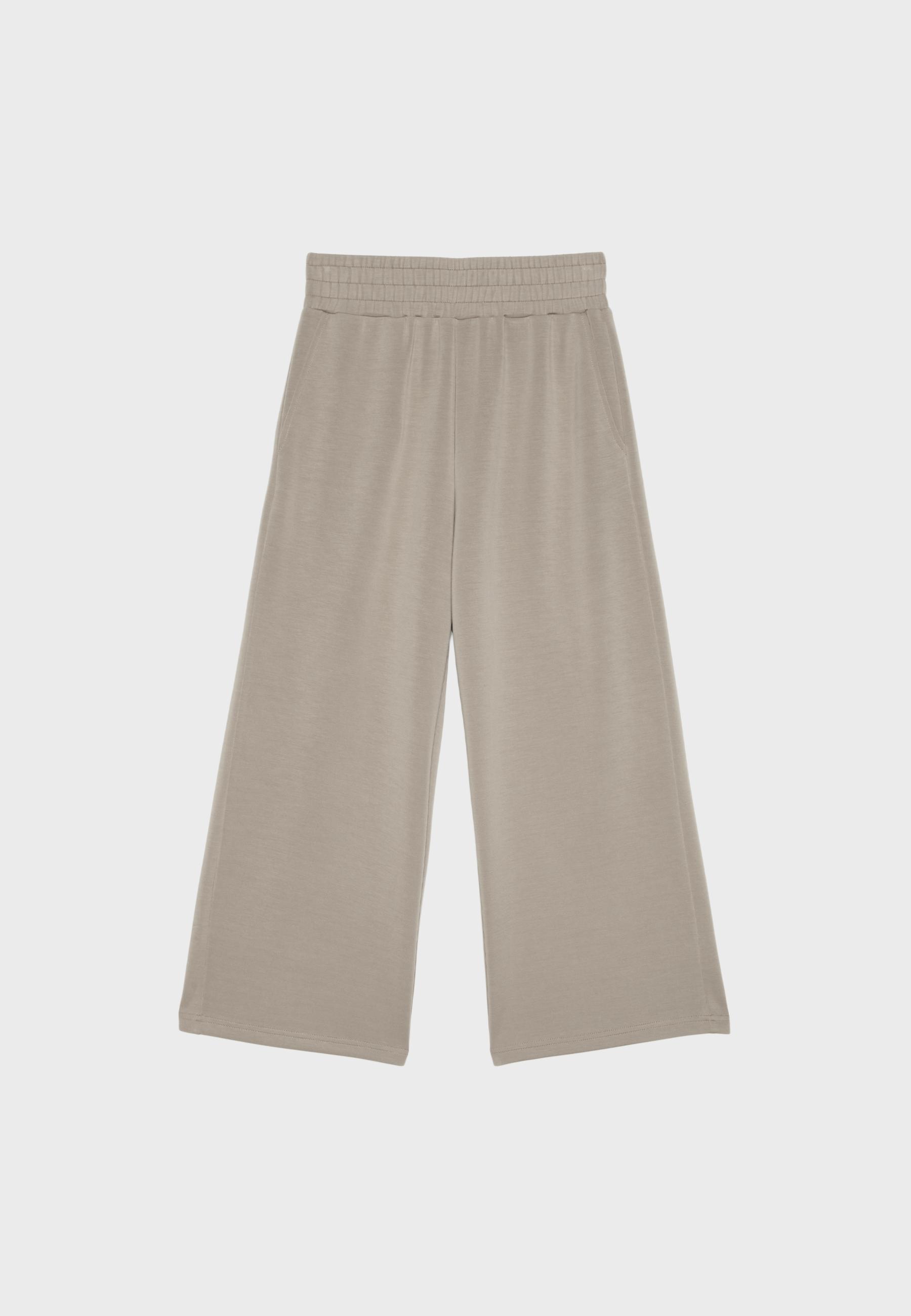 Soft-touch culottes — Beige